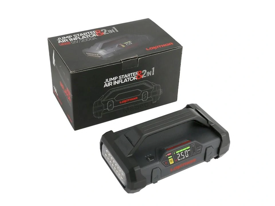 Startovací zdroj (JumpStarter) s kompresorem, 74Wh/2000A, 12V