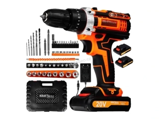 Aku vrtací šroubovák 20V s příslušenstvím KD3086 KRAFT&DELE